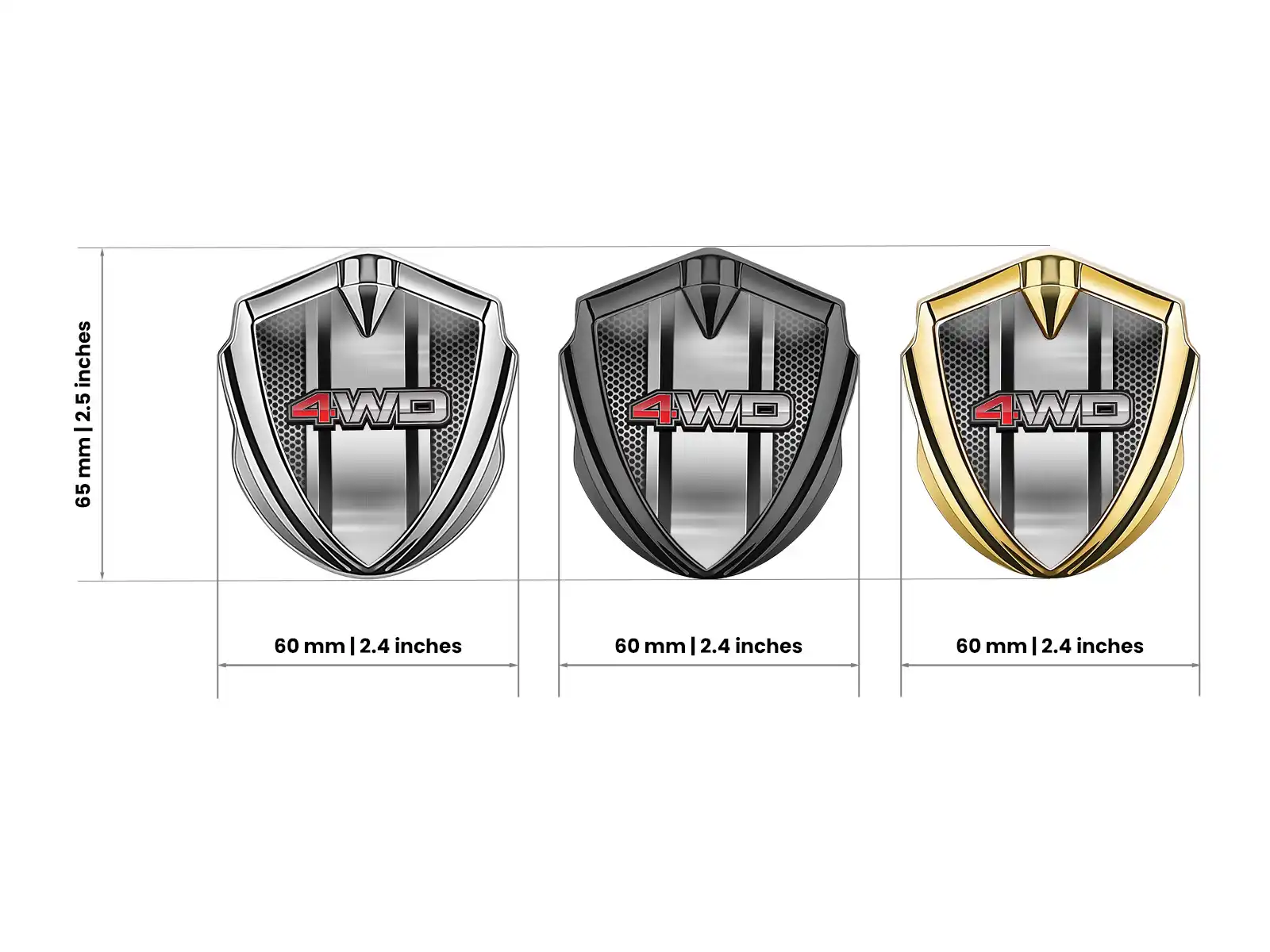 Luxury Car Badge Racing Look Glossy Style